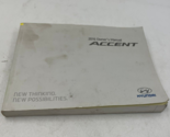 2016 Hyundai Accent Owners Manual Handbook OEM F04B22064 - £11.65 GBP