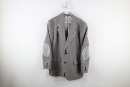 Vtg 70s Pendleton Mens 44R Leather Elbow Patch Wool Tweed Blazer Suit Jacket USA - $98.95