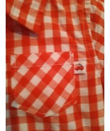 Little Wonders Short Sleeve Plaid Orange/White Button Up Shirt Size 3-6 ... - £6.22 GBP