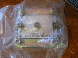 NEW Vintage 6-Way Splitter TV / 6-Outs 1 In / UHF VHF FM /  model- 318 - £14.57 GBP