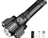 1000 Lumens Electric Torch Ultra-Bright Handheld Travel Flashlight Recha... - £31.33 GBP