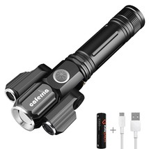 1000 Lumens Electric Torch Ultra-Bright Handheld Travel Flashlight Recha... - £31.34 GBP