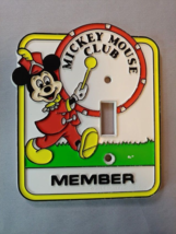  Disney Mickey Mouse Club Member Light Switch Plate Cover Plastic 1970s Vintage  - $9.85