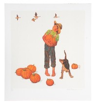 &quot;Autumn&#39;s Harvest&quot; by Norman Rockwell Lithograph on Arches Paper Ettinger Inc - £763.67 GBP