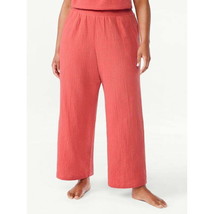 Joyspun Women&#39;s Smocked Waist Gauze Sleep Pants, Size 3X (22W-24W) - $14.84
