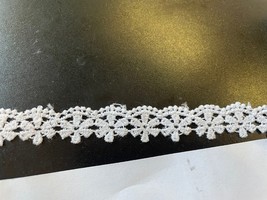 CLEARANCE SALE! White   VENISE LACE  EDGE FLORAL price is for 2 yards - $2.99