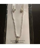 Charlestone faux pearl necklace &amp; earrings set - $358.13 MXN
