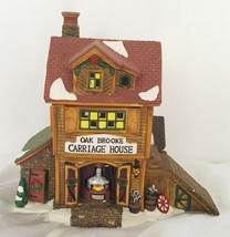 Vintage Holiday Time Oak Brooke Carriage House Lighted Christmas Village - £25.21 GBP