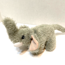Vintage Proud Toy Mini Plush Gray Elephant Trunk Up Stuffed Animal 5.5 inches - £5.32 GBP