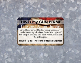 3x5 USA Gun Permit 2nd Amendment Decal Design 001 - FREE SHIP - £2.53 GBP