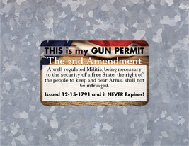 3x5 USA Gun Permit 2nd Amendment Decal Design 001 - FREE SHIP - £2.48 GBP