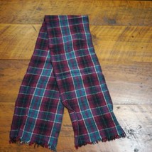Vintage Woolrich 100% Wool Scottish Tartan Plaid Warm Winter Scarf Fringe - $24.74