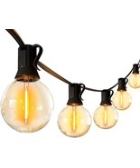 27FT Outdoor String Lights,Globe Patio Lights with 14 G40 Shatterproof L... - £9.90 GBP