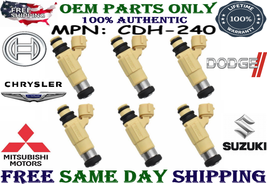 SET OF 6 Bosch OEM Nikki Fuel Injectors for 2002, 2003 Mitsubishi Lancer 2.0L I4 - £97.72 GBP