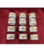 NEW - Lot of 12 AVON Strawberry Porcelain Napkin Rings - 22K Gold Trim - $54.86 CAD