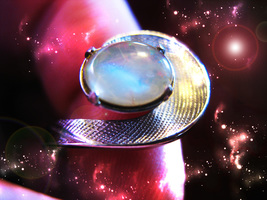 Haunted Ring Dark Moon Promises You Wins Windfalls Highest Light Ooak Magick - £238.02 GBP