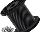 Wire Rope 304 Stainless Steel Wire Cable Black Vinyl Coated, Outdoor Lig... - $28.76