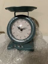 New small Scale Clock in Duck Blue metal image 3