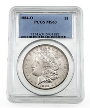 1884-O Silver Morgan Dollar Graded by PCGS as MS-63 - $271.13