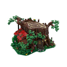 BuildMoc Cottage Hut Treehouse Elf House Model 1383 Pieces - £63.57 GBP
