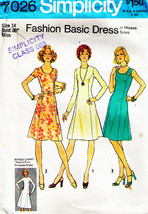 Vintage 1975 Misses&#39; PRINCESS DRESS Pattern 7026-s Size 14  - £9.57 GBP