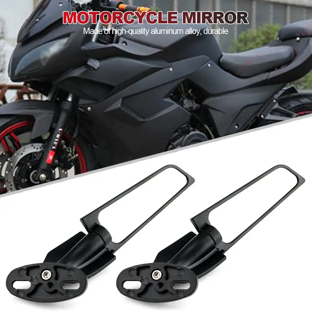 2PCS Adjustable Rotating Rearview Mirrors for YAMAHA YZF R1 R3 R125 R25 R15 - - £24.13 GBP