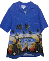 Vtg Styled by RJC Hawaiian Shirt Surfing Longboard Aloha S/S  Men’s XL H... - $35.64