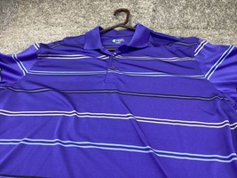 Izod Golf Polo Shirt Mens X-Large extreme Function Purple Stripes Tennis - £11.05 GBP