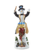 Lenox 2018 Pencil Snowman Figurine Snowy Maestro Squirrels Birds Conduct... - $74.00