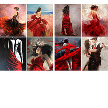 Paint By Numbers Kit Tango Dance Couple DIY Oil Painting On Canvas for Adults - £14.69 GBP