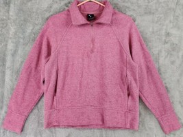 Nike Sweatshirt Womens Small Pink 1/4 Zip Therma Fit Athletic Casual Pul... - £17.10 GBP