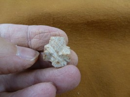 CR594-14) 3/4&quot; Fairy Stone CHRISTIAN CROSS Staurolite Lucky Crystal luck... - £11.92 GBP