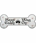 Keep Calm Wag On Novelty Bone Magnet B-034 - £11.15 GBP