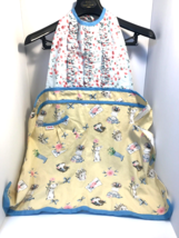 Springtime Easter Pastel Color Apron Simply Whimsical Bunnies Bird Butte... - $24.74