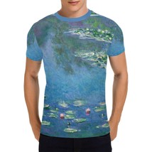 Water Lilies Claude Monet Men&#39;s All Over Print T-shirt (USA Size) - $27.00