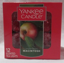 Yankee Candle 12 Scented Tea Light T/L Box Candles MACINTOSH red - $21.28