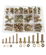 170pc Metric Flange Bolt Nut &amp; Washer Kit – M6 M8 M10 Yellow Zinc, 11 Sizes - $447.17 MXN