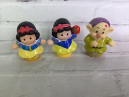 Fisher Price Little People Disney Princess Snow White Dopey Dwarf Figures Lot - £10.94 GBP
