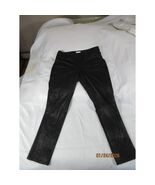 Chicos 05 Petite Black Faux Leather Shiny Pants Women's - $14.24