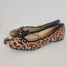 Time and Tru Women&#39;s size 10 String Bow Ballet Flats Color Leopard NWT S... - $181.73 MXN