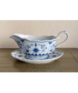 Porcelain Gravy Boat with Attached Underplate Bornholm Echt Kobalt  by K... - $1,212.64 MXN