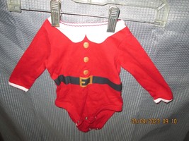 Baby Boys Size-3 Months CARTER&#39;S Christmas Santa-Suit Red Bodysuit used - £3.99 GBP
