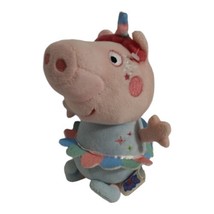 Fiesta Peppa Pig Plush Soft Peppa In Unicorn Costume Stuffed Animal Toy ... - $5.93