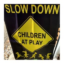 Child Safety Garden Lawn Flag Children At Play Quality 12.5 x 18 Black &amp;... - $9.25