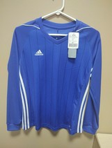 New Adidas Womens Small Climacool Soccer Tiro 17 Jersey Blue Long Sleeve BS4486 - £15.26 GBP