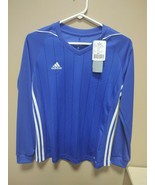 New Adidas Womens Small Climacool Soccer Tiro 17 Jersey Blue Long Sleeve... - £15.19 GBP