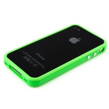 2-Tone Bumper Case with Chrome Buttons for iPhone 4 / 4S - Green - £10.95 GBP