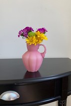 Fenton Rose Satin Glass Pitcher Vase - £35.31 GBP
