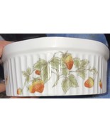 Oven to Table Strawberries Fluted Souffle Baking Dish Custard 7 1/4” - £27.13 GBP