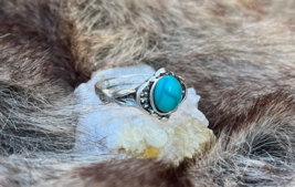 Aether-Blue Harmonizing Resonance Silver Ring Intense Peace Euphoria Luc... - $148.49